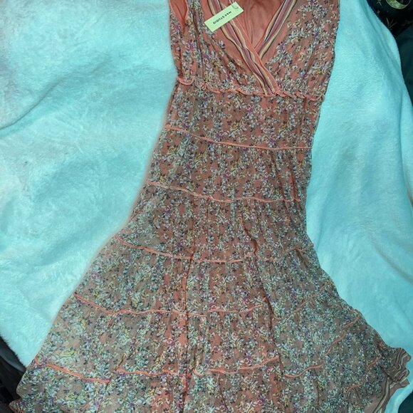 Max Studio Wide Strap Smocked Maxi Dress NWT - Picture 6 of 8